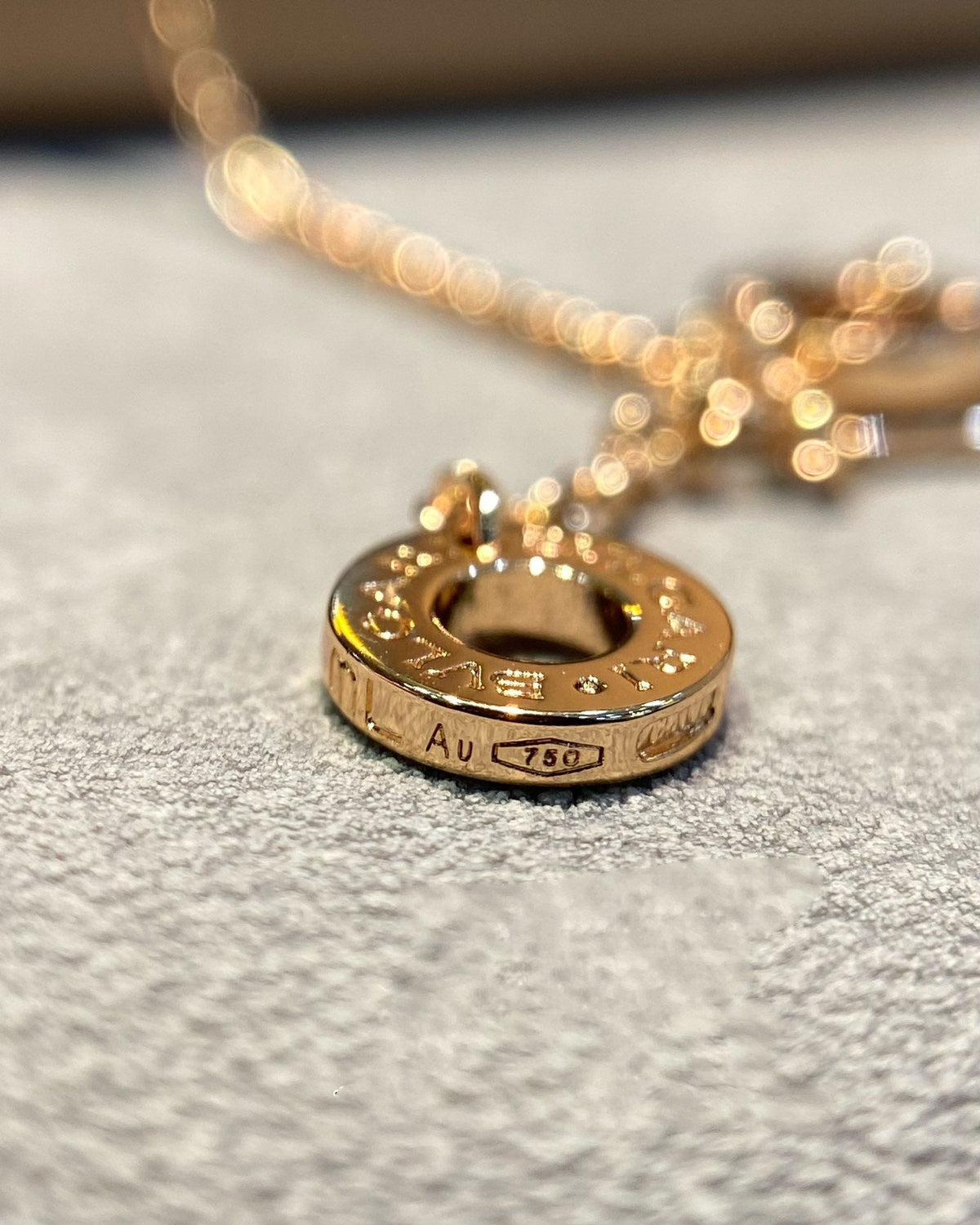 Bvlgari Dream MOP Cubic Zirconia Paved Pink Gold Necklace