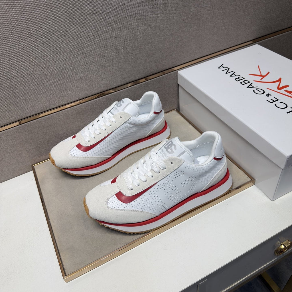 Dolce & Gabbana White Red Gum Sneakers — front