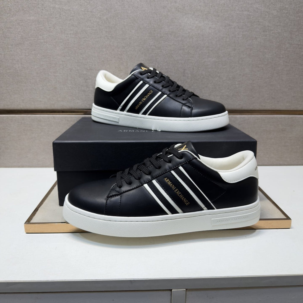 Armani Striped Low-Top Sneakers — front